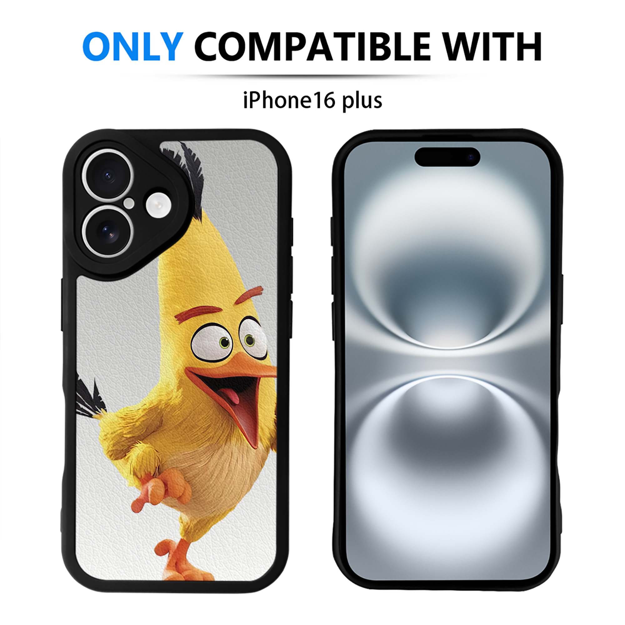 （画像用） Angry Birds アングリーバード 【iPhone 16シリーズ対応】シリコンスマホケース（レザー調） 材質：シリコン